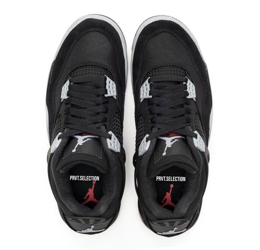 AIR JORDAN 4 'BLACK CANVAS'