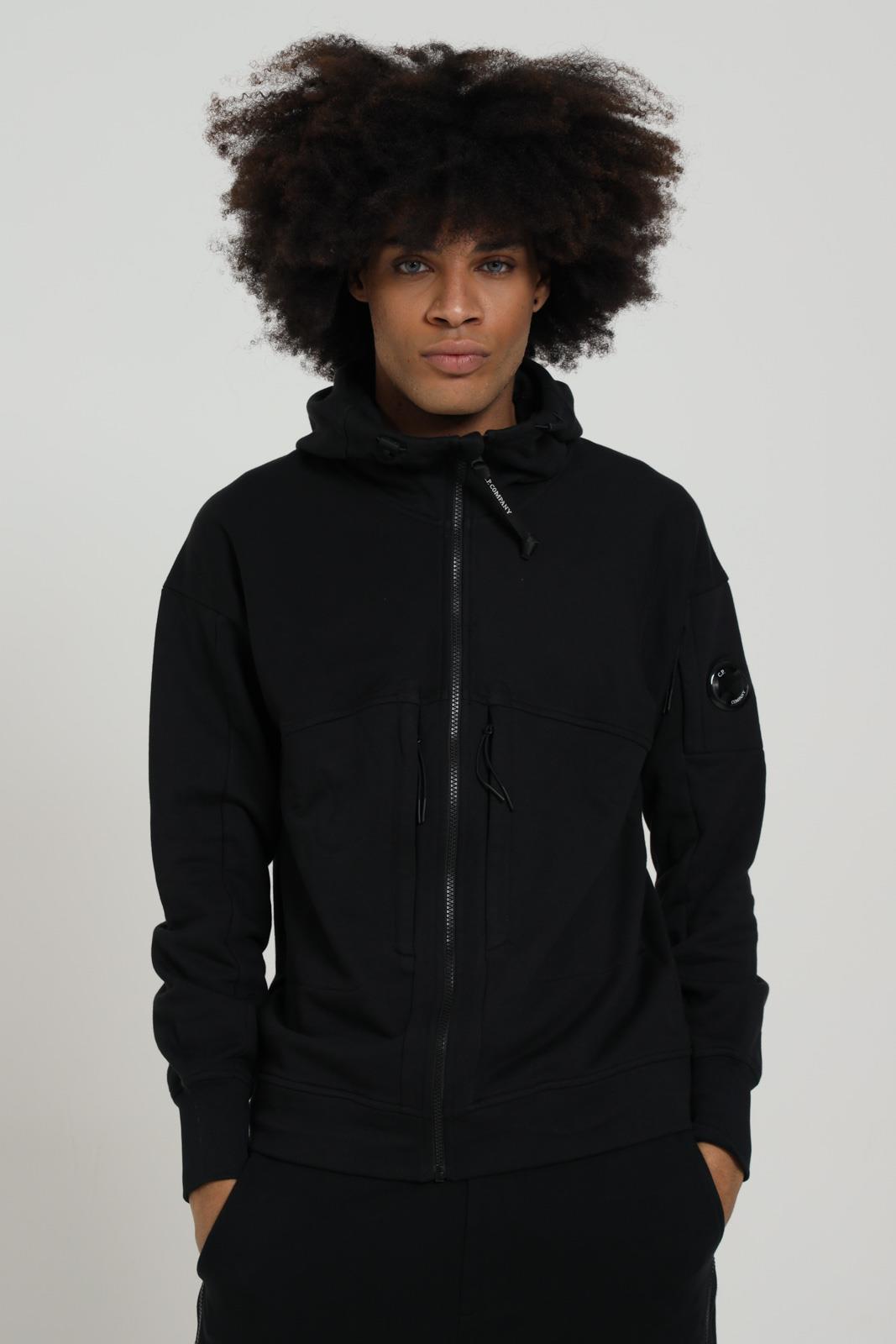 DIAGONAL RAISED FLEECE HOODIE