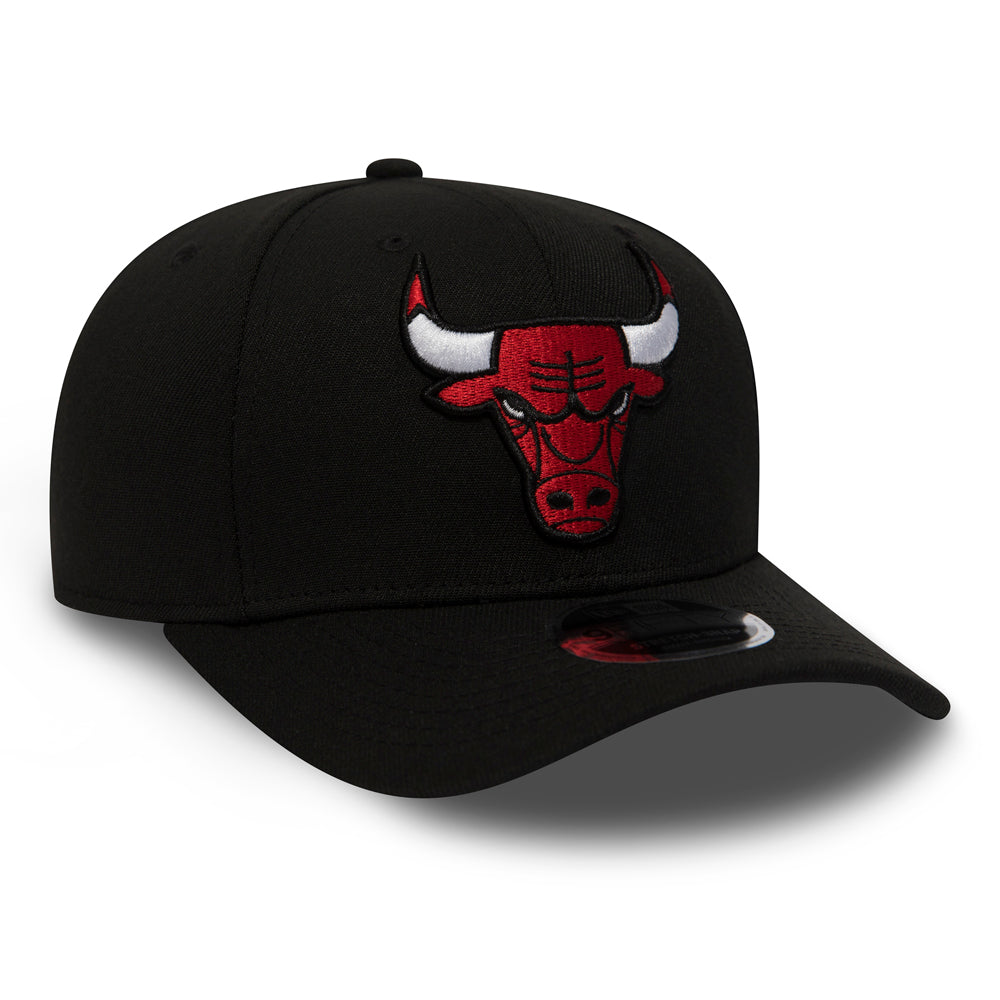 Chicago Bulls Black 9FIFTY Stretch Snap Cap