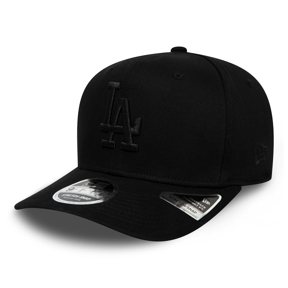 LA Dodgers Tonal Black 9FIFTY Stretch Snap Cap