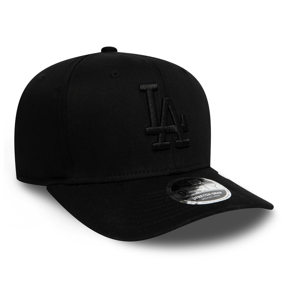 LA Dodgers Tonal Black 9FIFTY Stretch Snap Cap