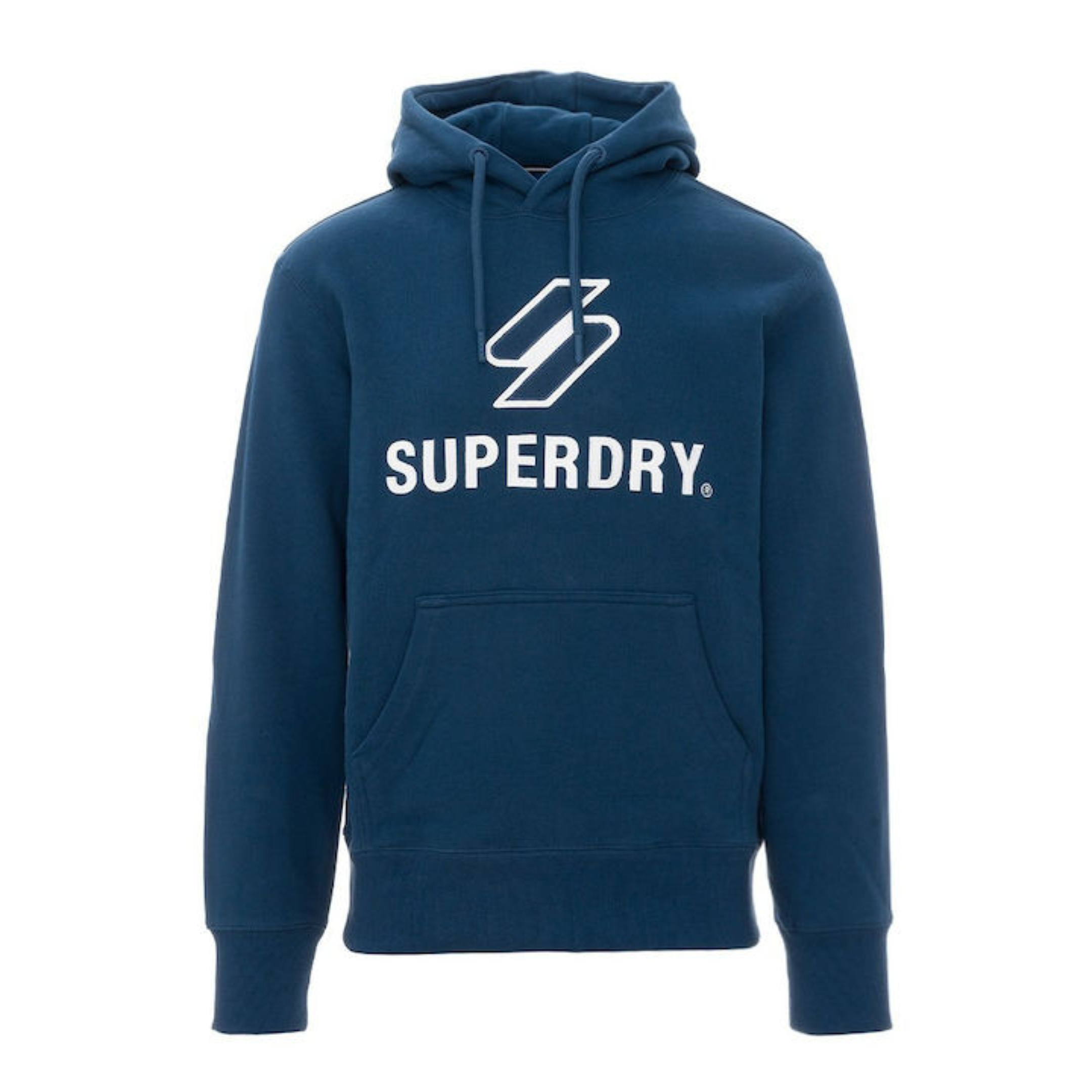 Code Stacked Applique Logo Hoodie, Zinc Blue