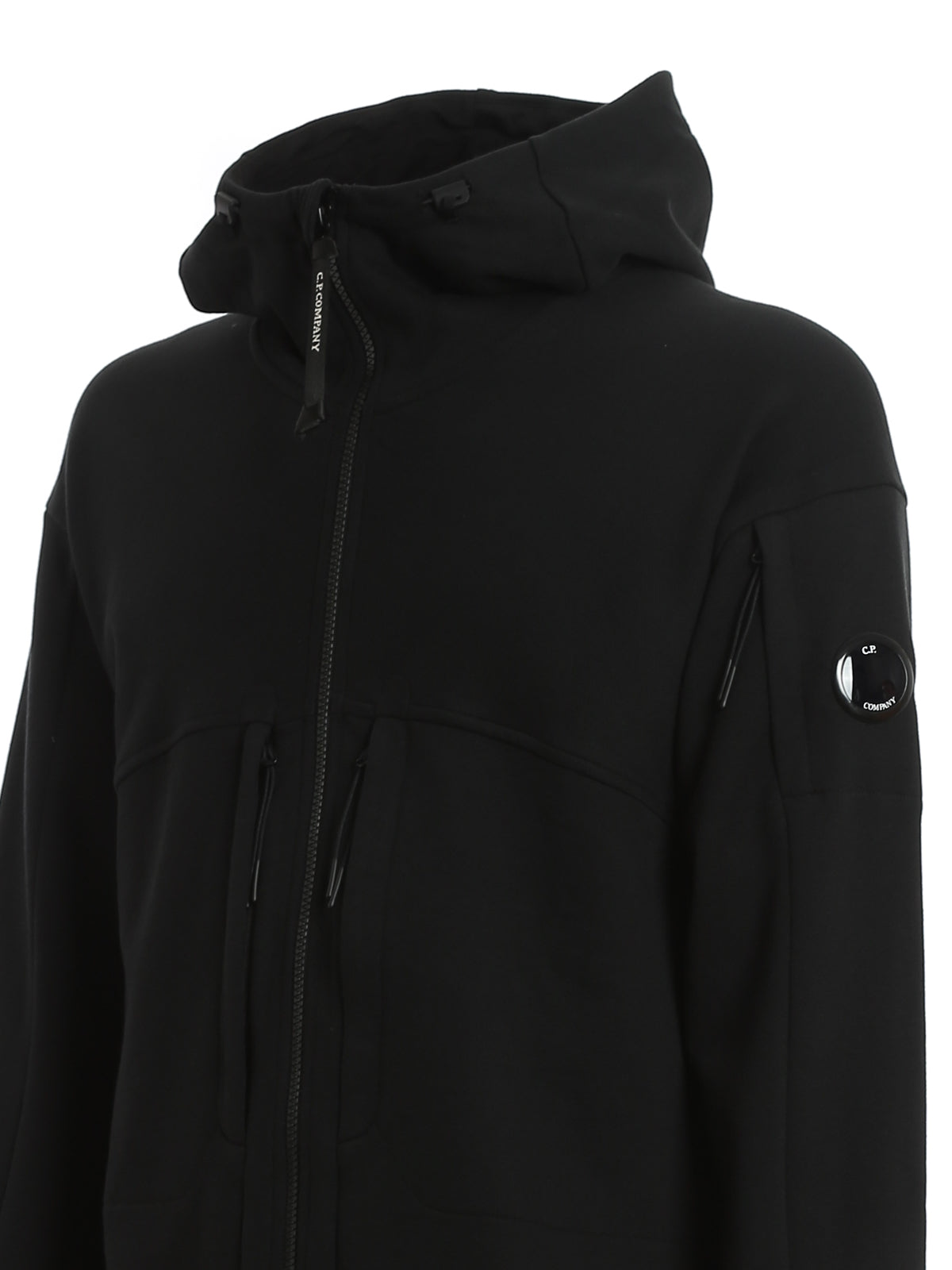 DIAGONAL RAISED FLEECE HOODIE