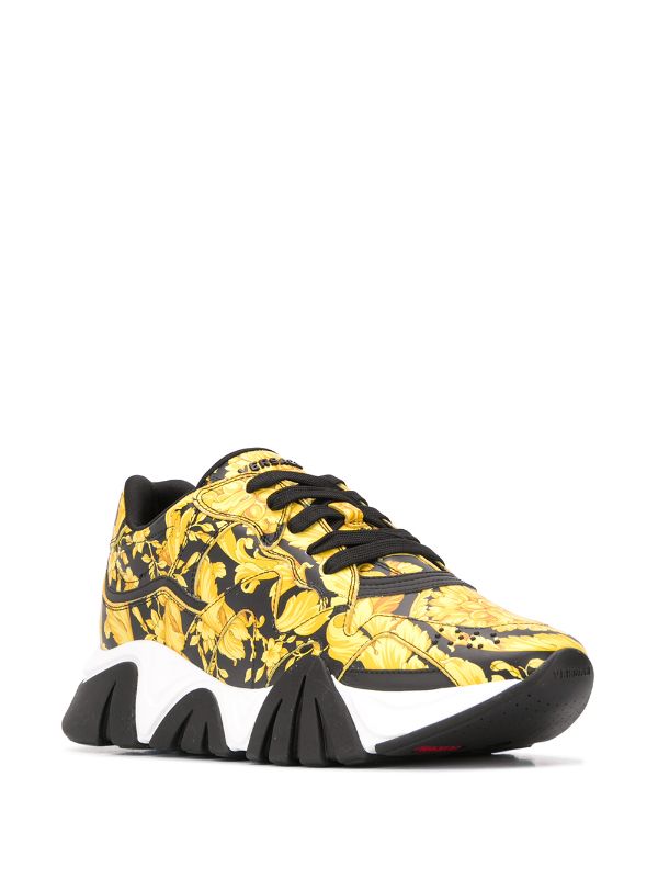 Squalo Barocco-print sneakers
