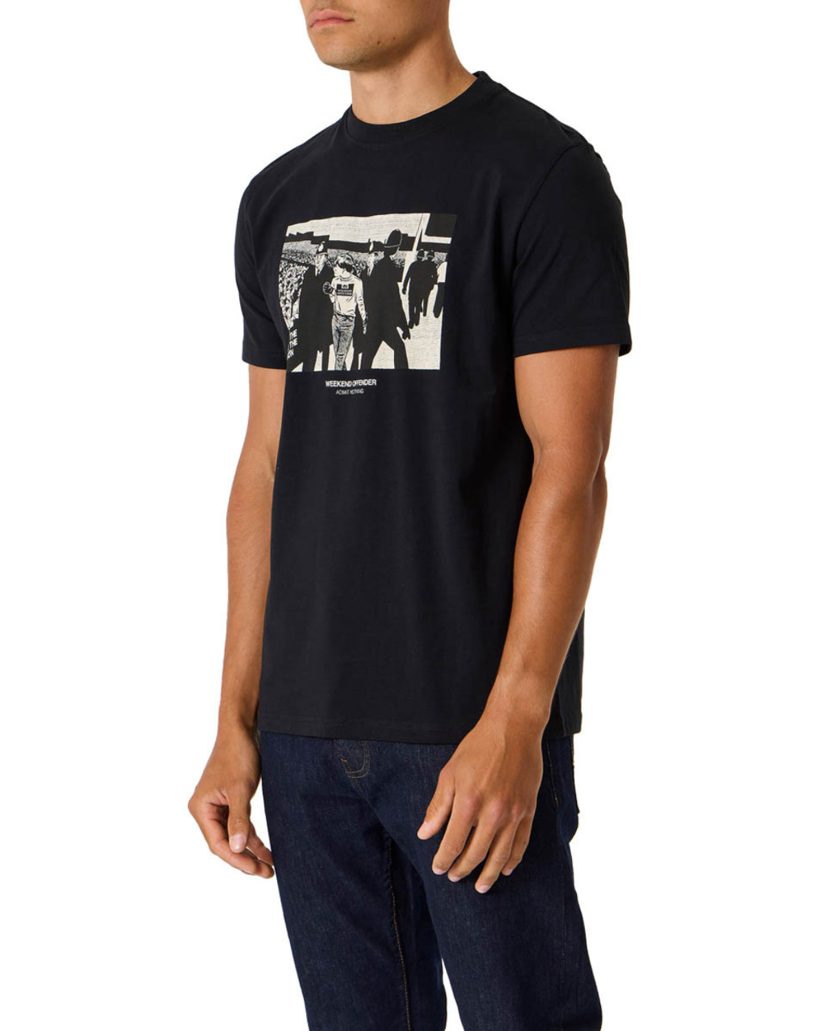 T-Shirt Football Hooligan The Law Tee in Black