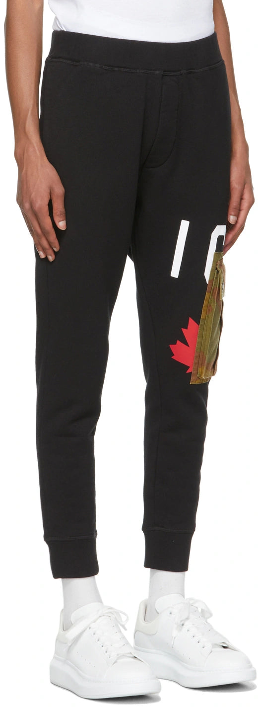 Black Camo 'Icon' Pocket Lounge Pants