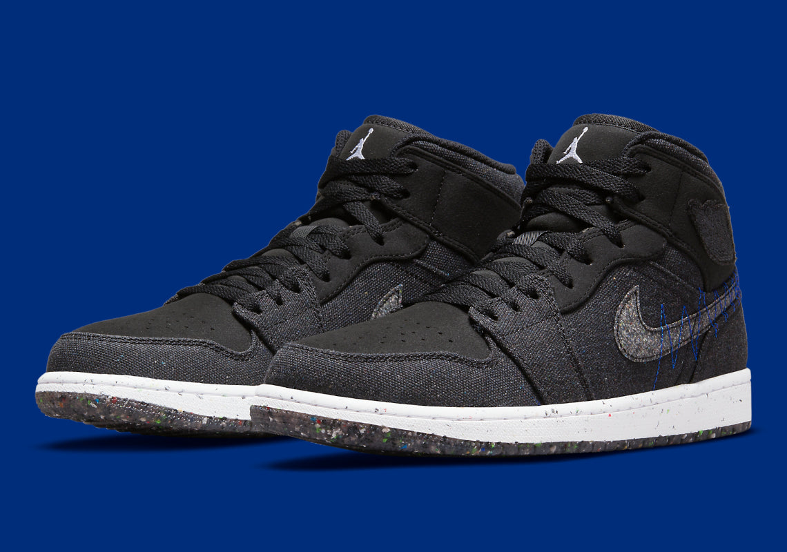 AIR JORDAN 1 MID SE CRATER BLACK GS