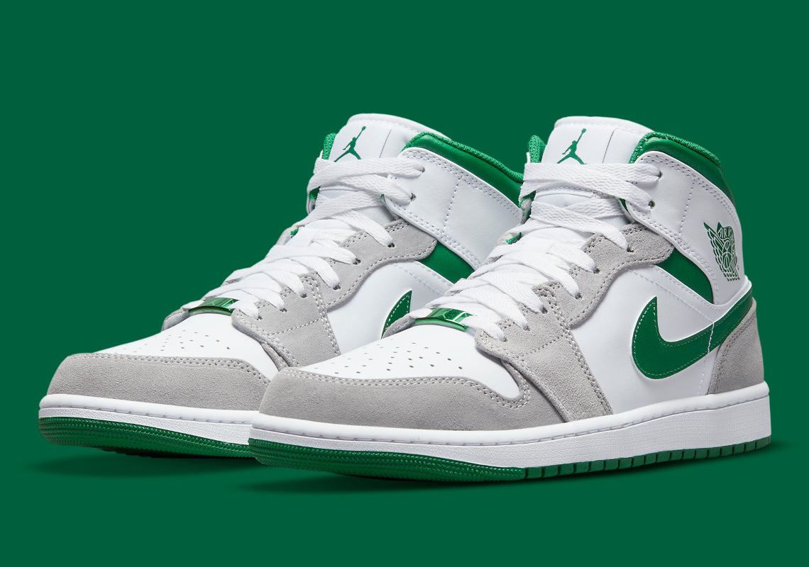 AIR JORDAN 1 MID GREY GREEN