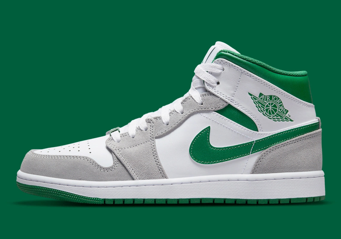 AIR JORDAN 1 MID GREY GREEN