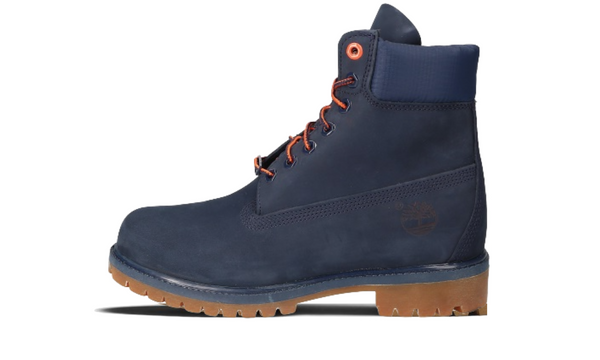orange and blue timberland boots