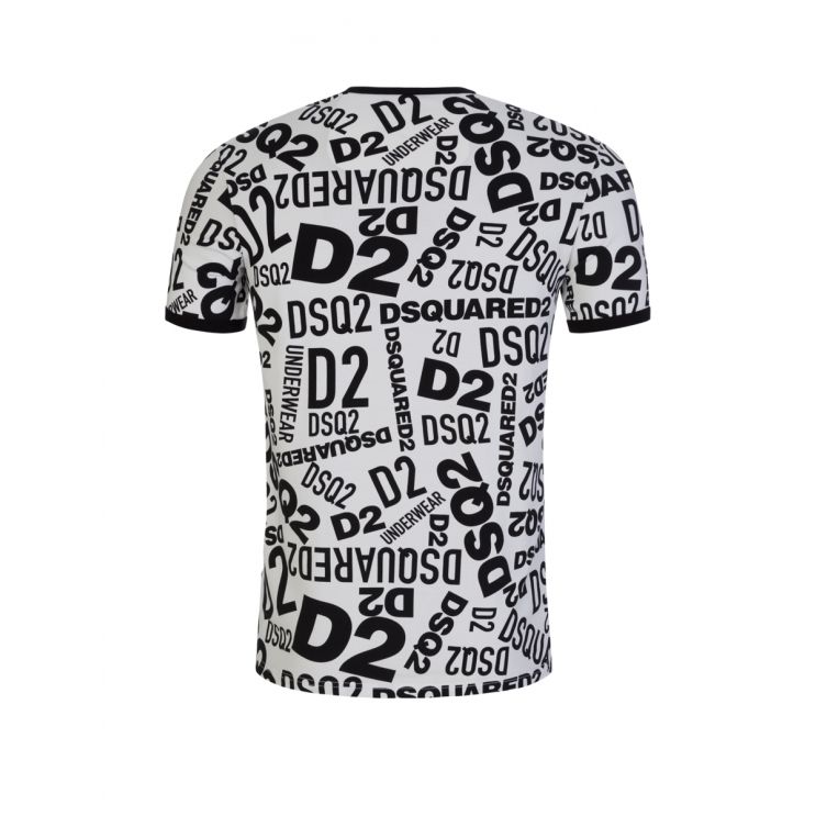 White Graffiti Print T-Shirt