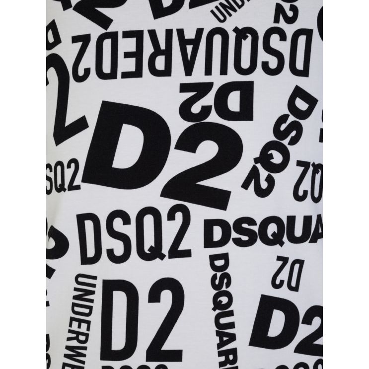 White Graffiti Print T-Shirt