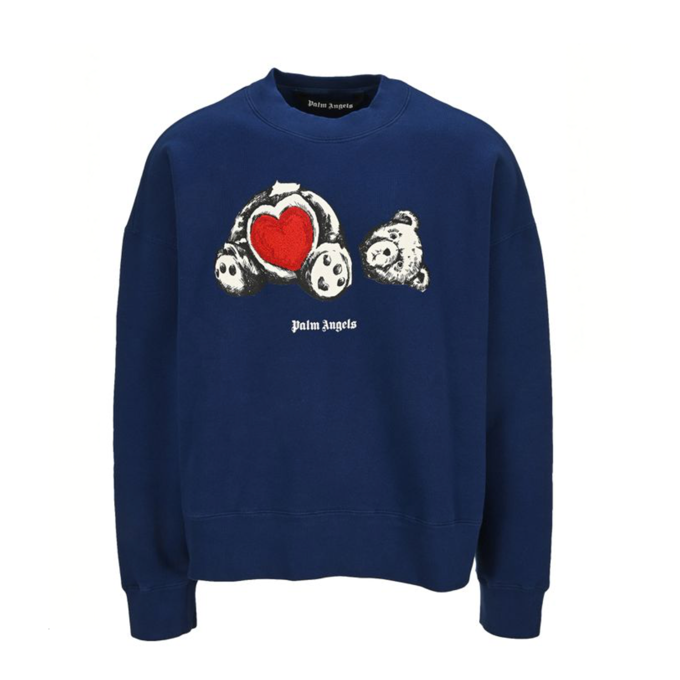 Bear In Love Crewneck Sweatshirt, Navy In Blue