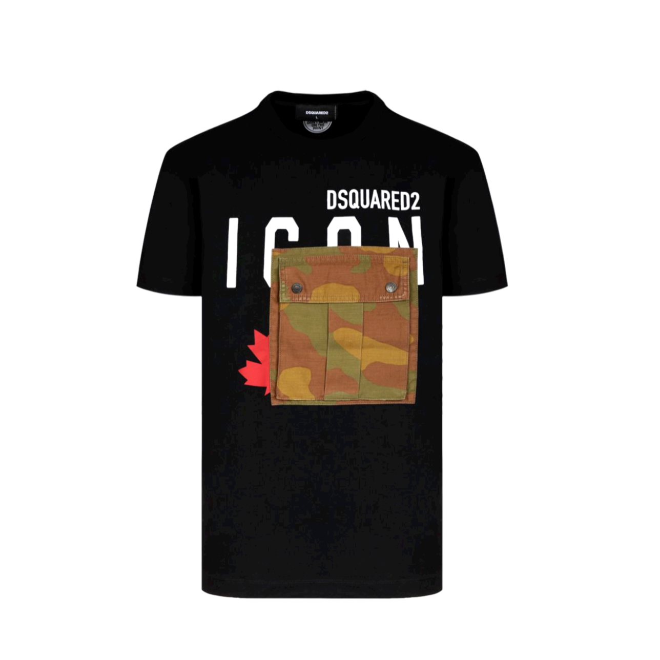 T-shirt with camouflage pocket