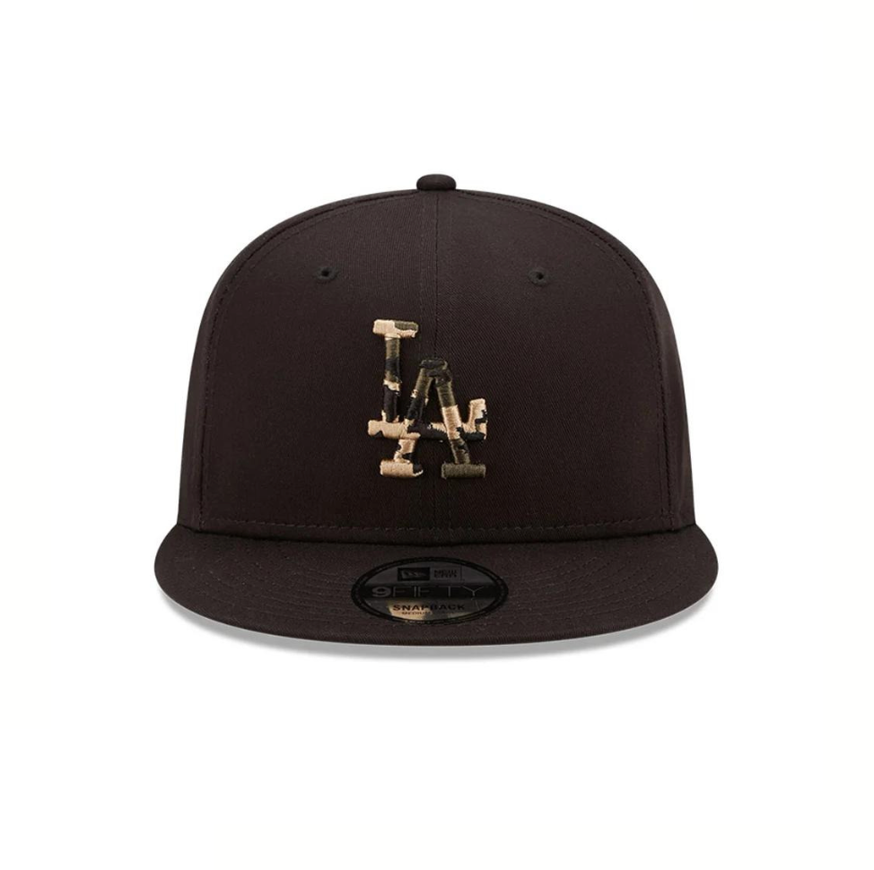 LA Dodgers Camo Infill Black 9FIFTY Snapback Cap