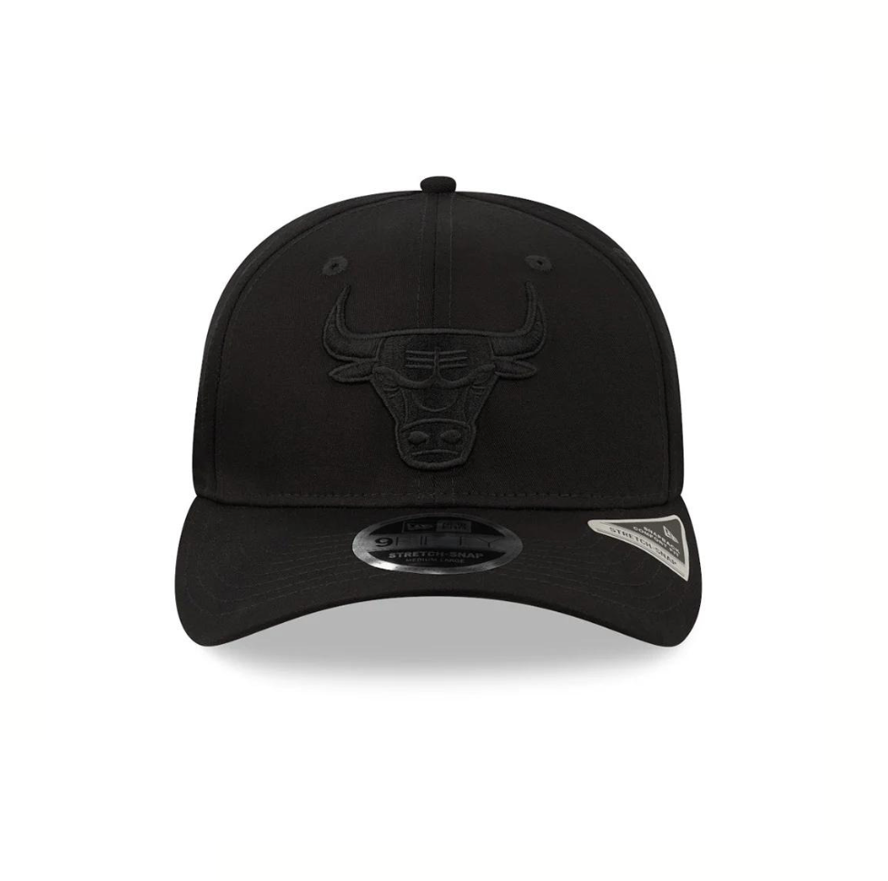 Chicago Bulls Tonal Black 9FIFTY Stretch Snap Cap