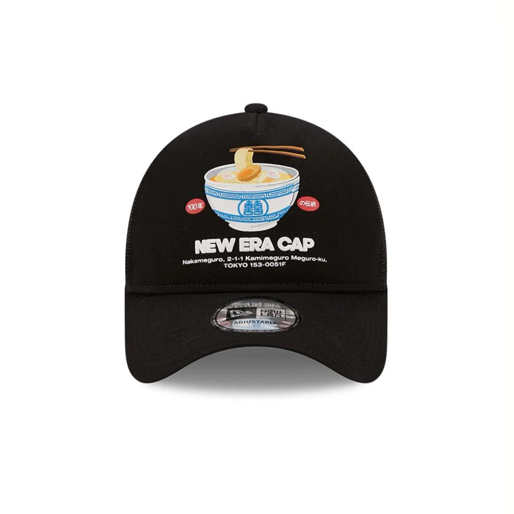 New Era Food Patch Black A-Frame Trucker Cap