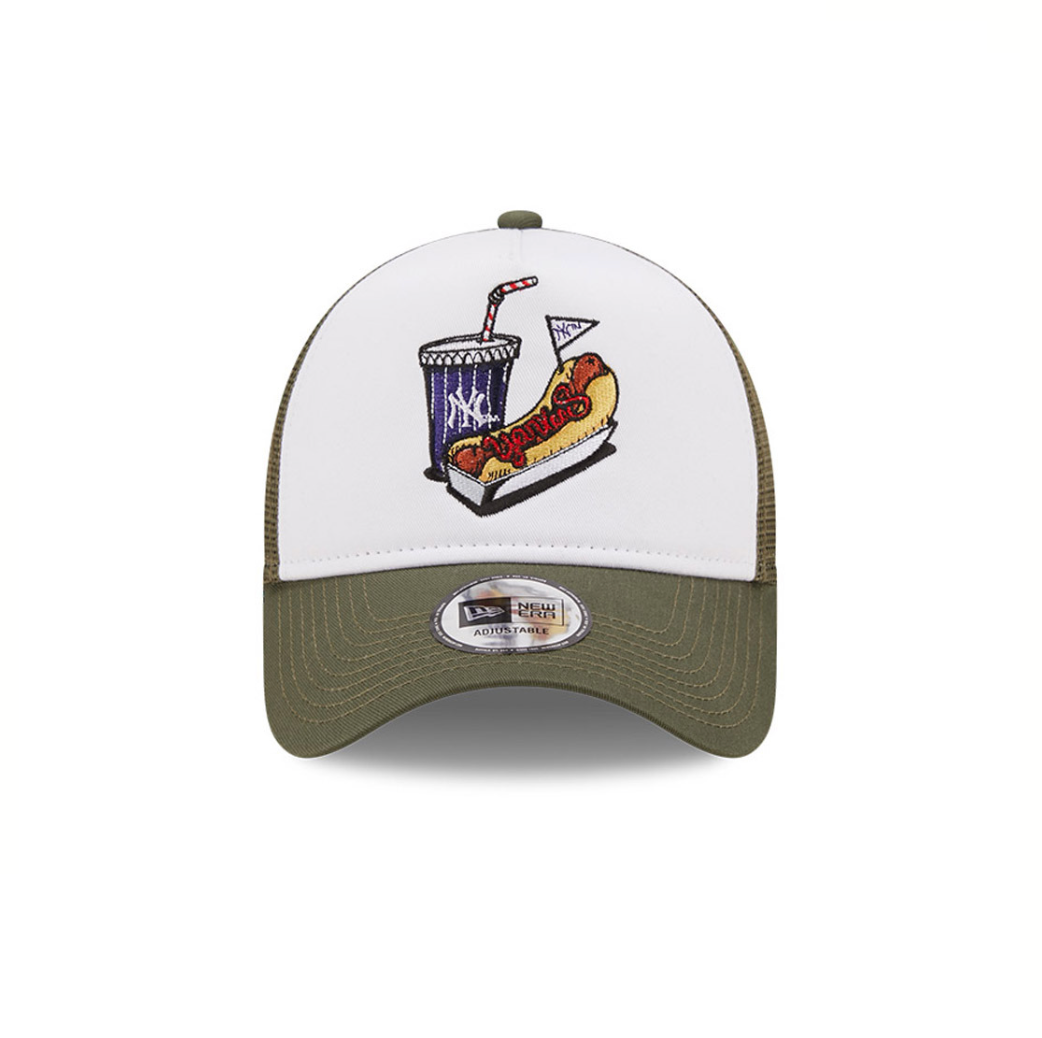 New York Yankees Food Patch Khaki A-Frame Trucker Cap