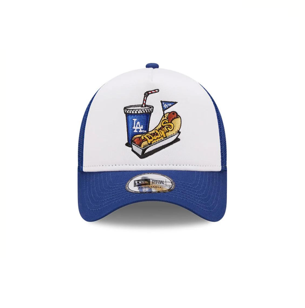 LA Dodgers Food Patch Blue A-Frame Trucker Cap