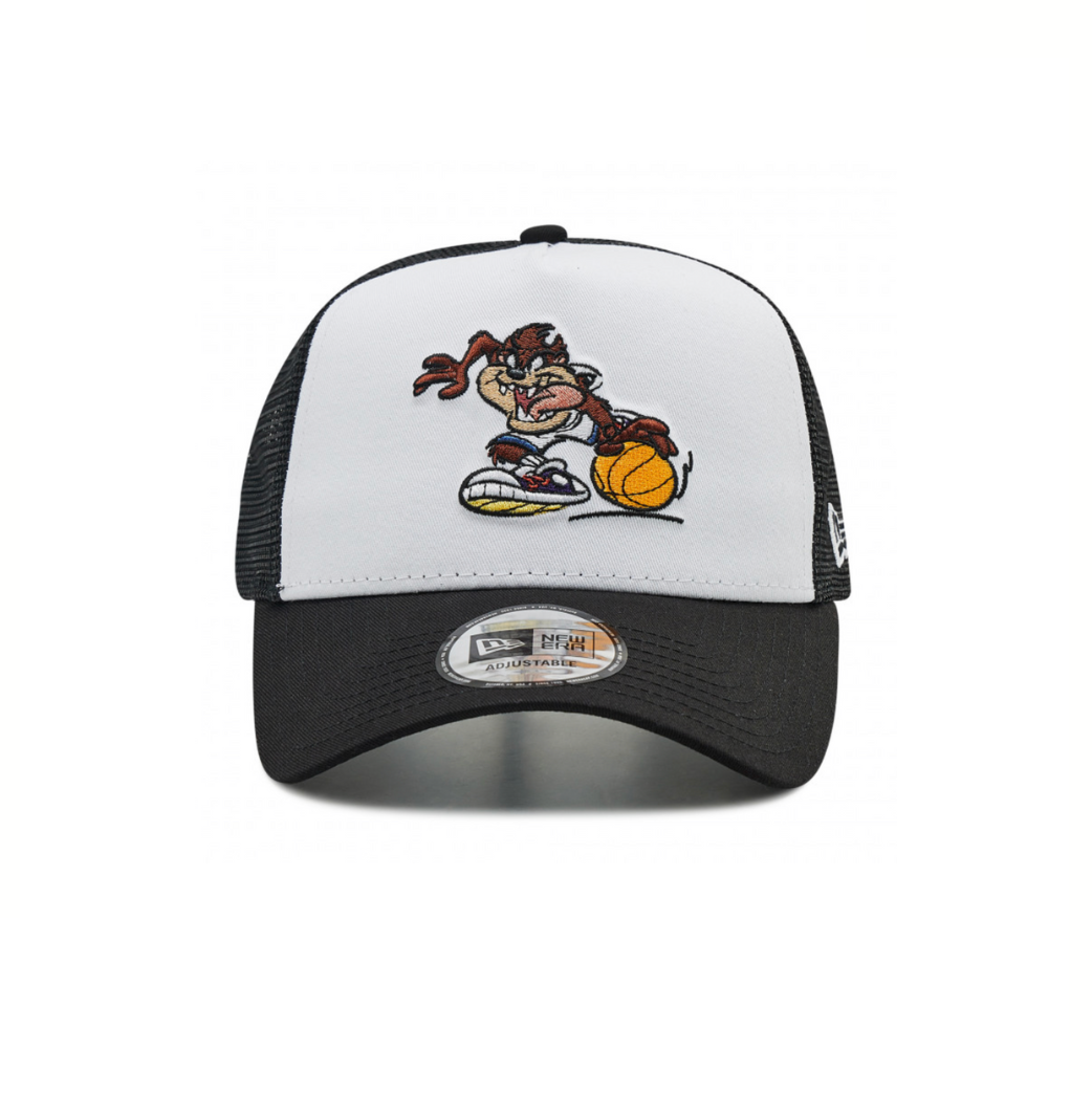 Taz Devil Character Black A-Frame Trucker Cap