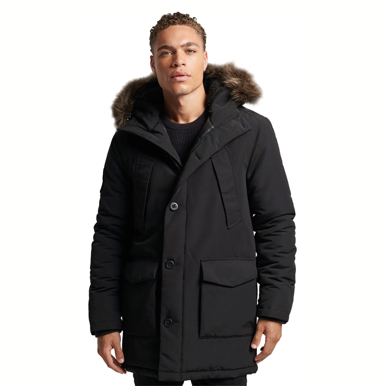 Vintage Everest Parka Jacket Black