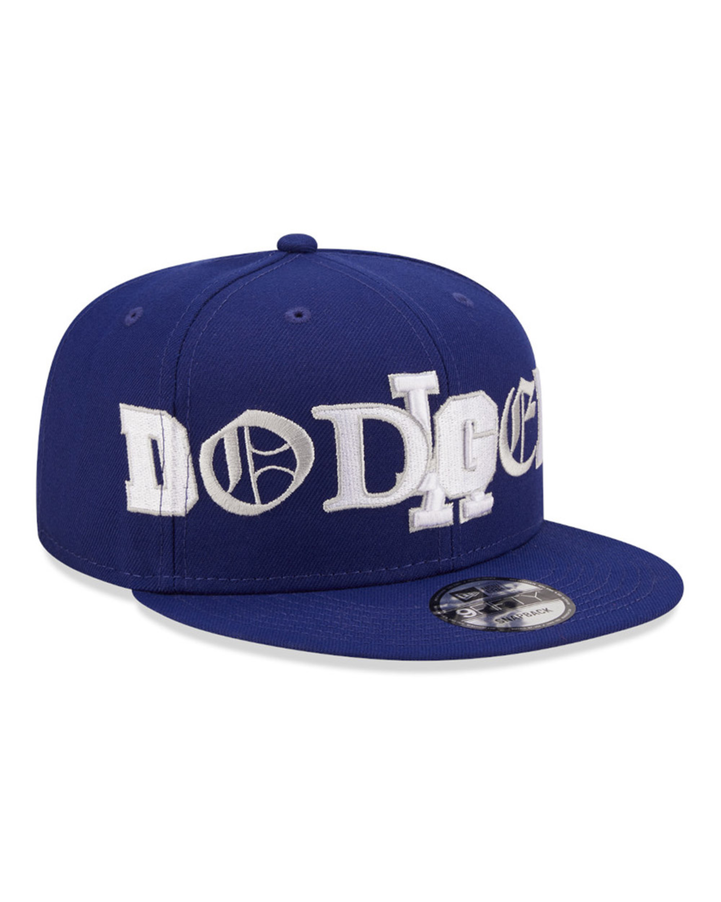 LA Dodgers Typo Patch Blue 9FIFTY Snapback Cap