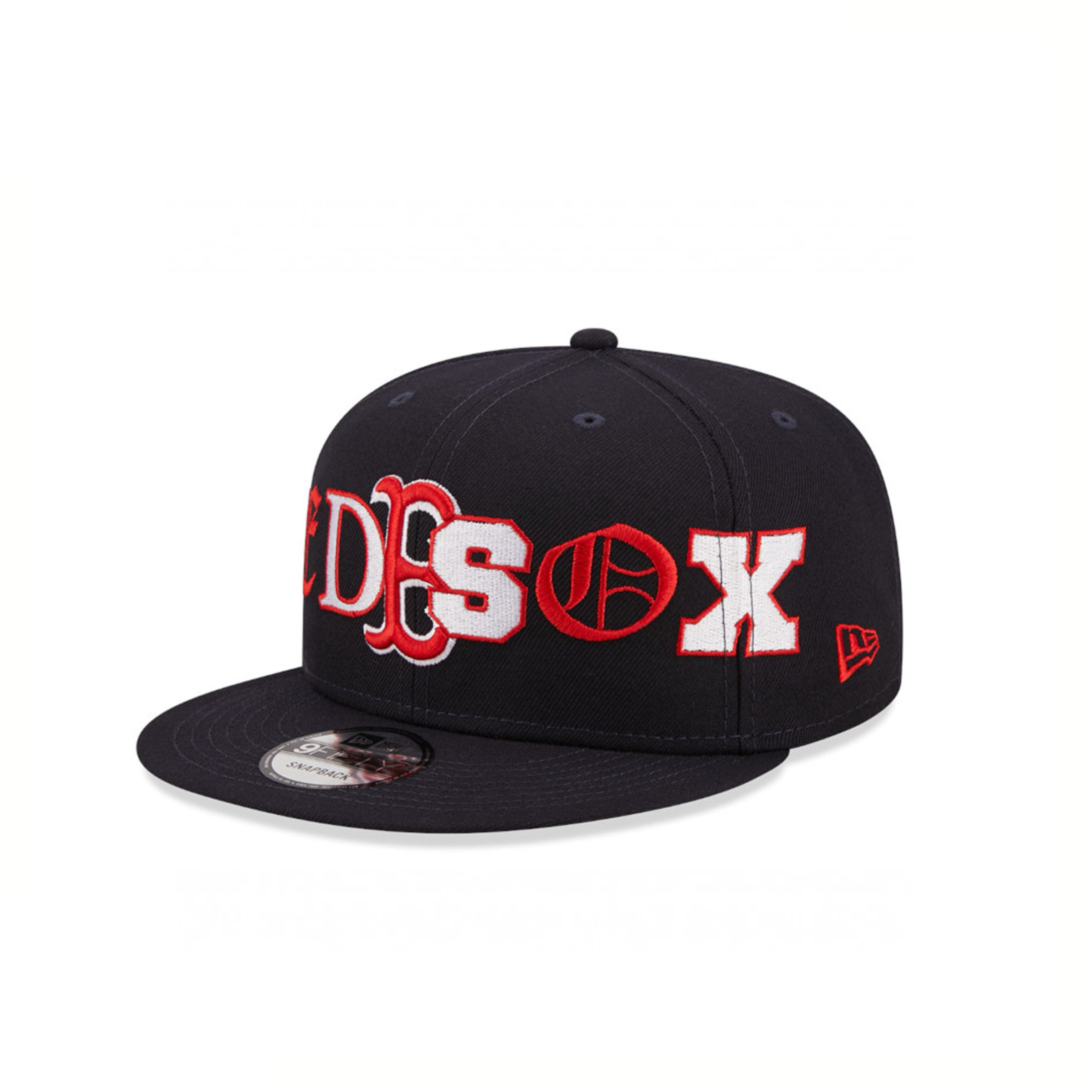 Boston Red Sox Typo Patch Navy 9FIFTY Snapback Cap