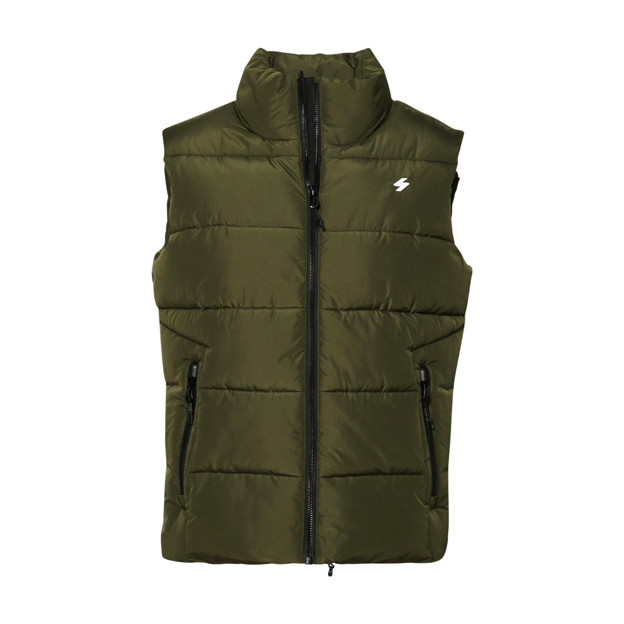 SPORT PUFFER GILET - KHAKI - SLEEVELESS JACKET