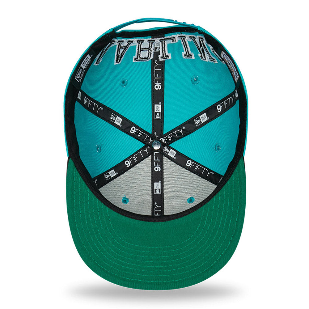 Florida Marlins Team Arch Turquoise 9FIFTY Snapback Cap