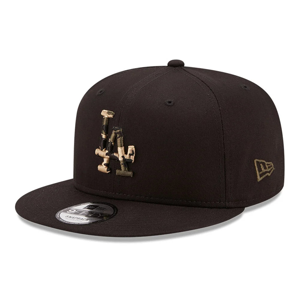 LA Dodgers Camo Infill Black 9FIFTY Snapback Cap