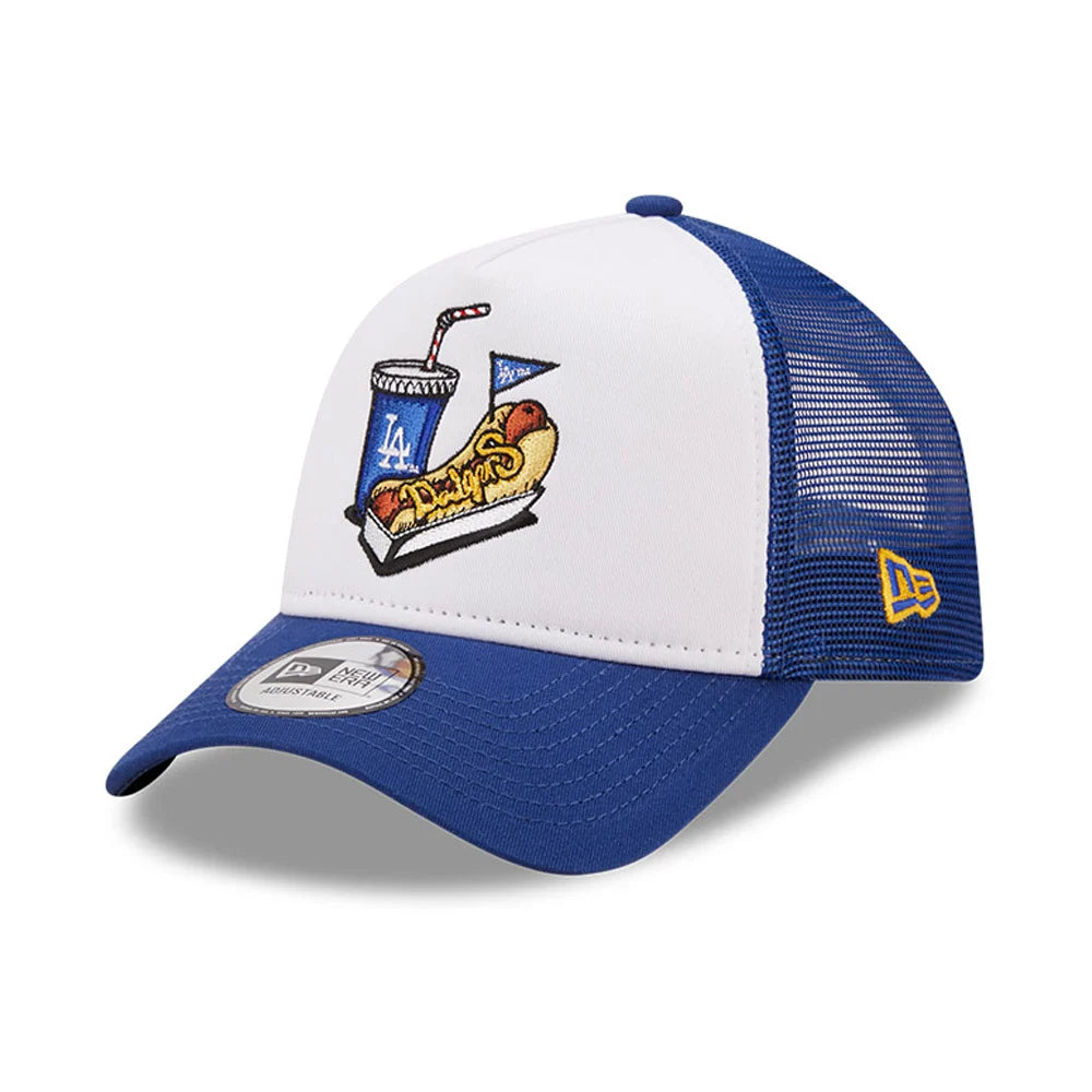 LA Dodgers Food Patch Blue A-Frame Trucker Cap