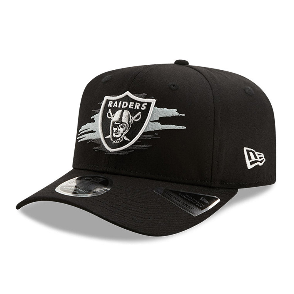 Las Vegas Raiders Tear Logo Black 9FIFTY Stretch Snap Cap