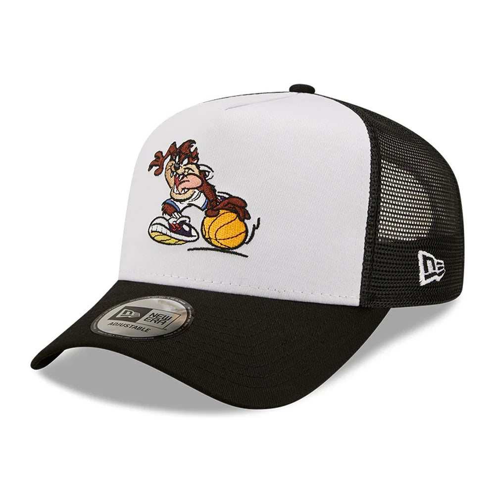 Taz Devil Character Black A-Frame Trucker Cap