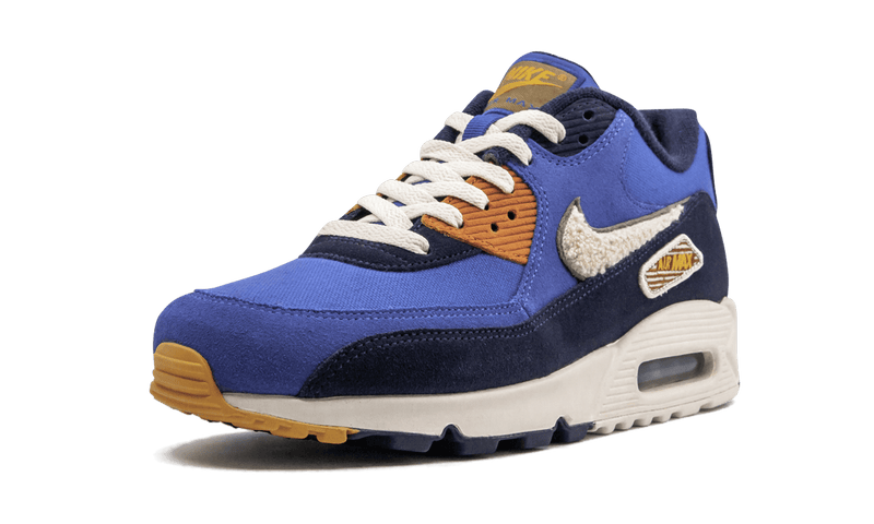 Nike air max 90 premium trainer game royal / light top cream
