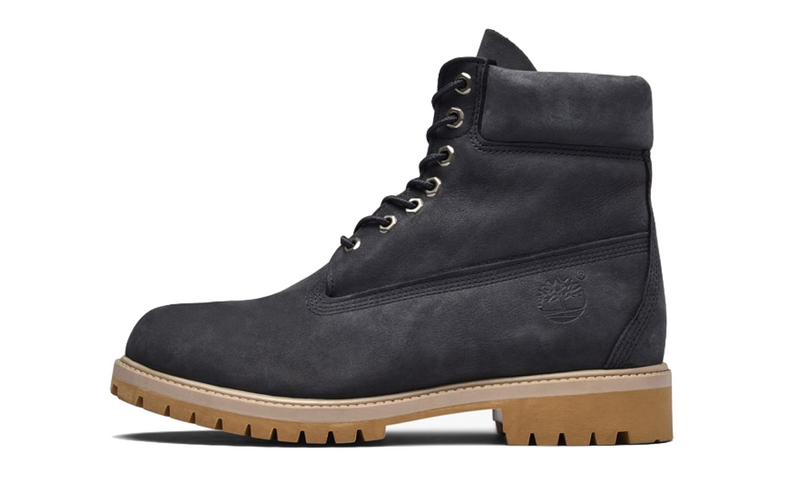 Black leather 6 shop inch timberland boots