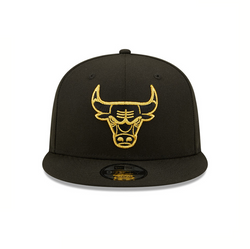 Chicago Bulls Metallic Logo Black 9FIFTY Snapback Cap