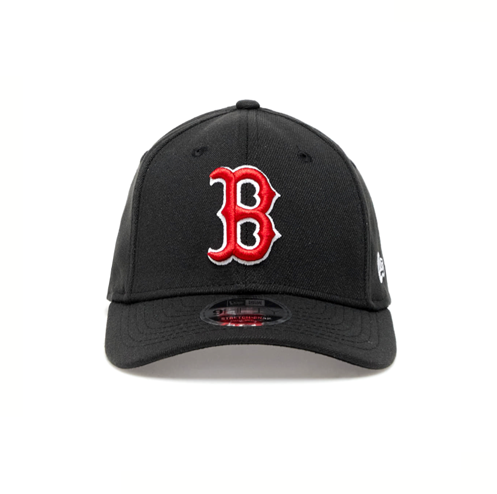 Boston Red Sox Black 9FIFTY Stretch Snap Cap