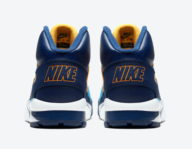 Nike air trainer sc store high navy blue orange