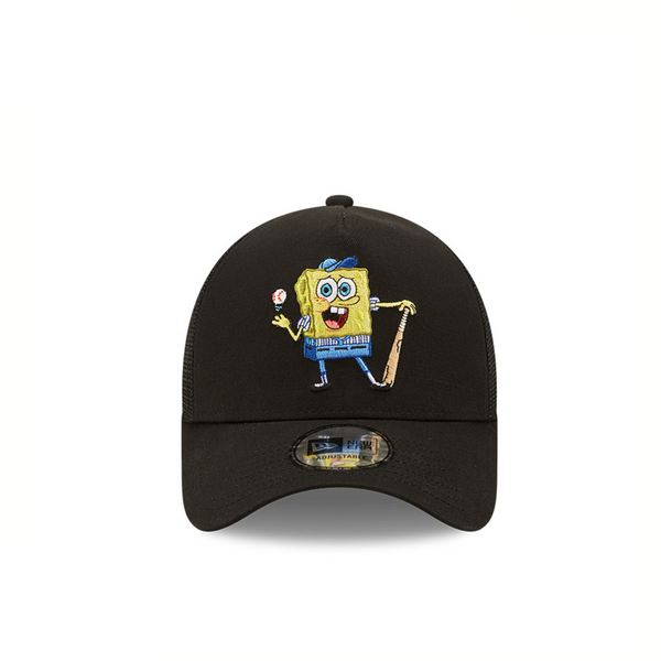 Spongebob Nickelodeon Black A-Frame Trucker Cap