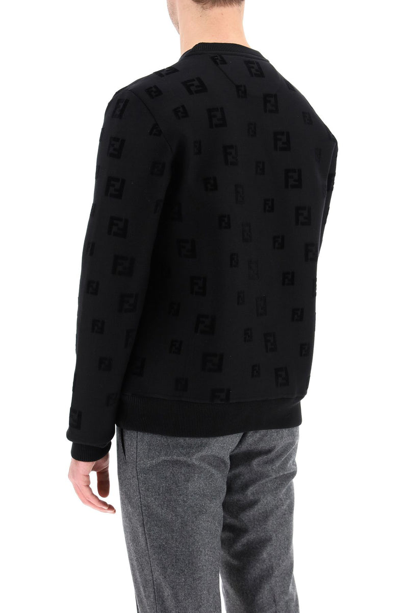 Louis Vuitton Black Knit Drop Needle Monogram Crewneck Sweatshirt